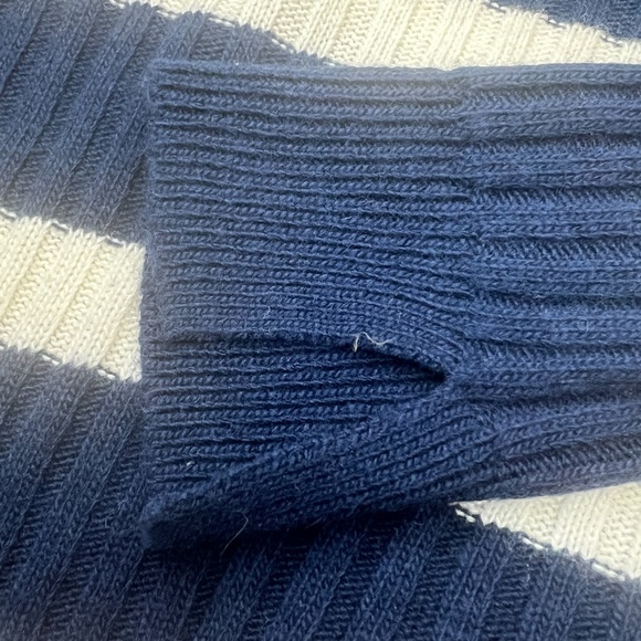 Vineyard Vines Mock Neck Striped Sweater Dress Sz Med Wool Blend Nautical Preppy - Picture 8 of 10
